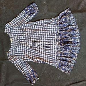 Women's Medium Umgee Top, blue and white